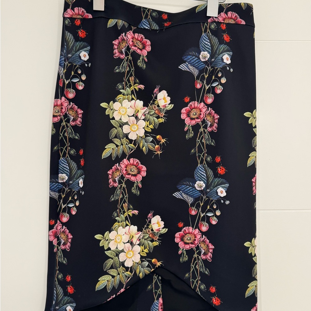 Ted Baker Floral Black Skirt Size 2